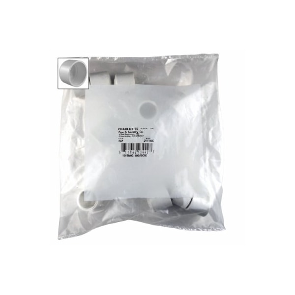 Charlotte Pipe And Foundry 10PK 12 SCH40 PVC Cap PVC 02116C 0600HA - main